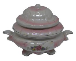 Lusterware Footed Small Tureen Serving Bowl w/ Handles and Lid in Pearl ... - $30.00