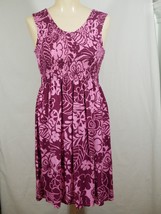 Hawaii Live Aloha Pink Floral Sleeveless Midi Dress One Size - £11.93 GBP