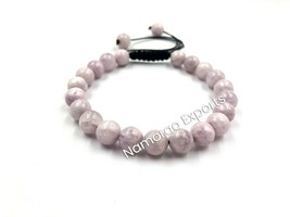 Natural pink kunzite 8x8mm beads thread bracelet tb-46 - £11.71 GBP