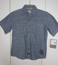 DICKIES BOY&#39;S SS 100% COTTON BUTTON/COLLAR SHIRT-M(8)-NWT-$15.99 ORIG.-B... - $6.79