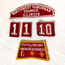Boy Scout Patches BSA Northwest Illinois Youth Nature Numbers Vintage 1970s - $4.99