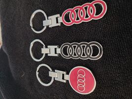 Audi  logo Silver Car Logo Key chain your choice of one  no black - $9.85