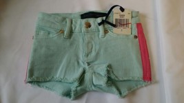 Juicy Couture Girls Jean  denim studded cut off short Teal  size 2  new - £19.11 GBP