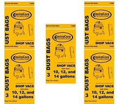 15 ShopVac F 10-14 Gallon Bags 9066200 Wet/Dry Shop Vac Vacuum Bags 906-62-00 - £46.84 GBP