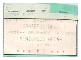 Grateful Morti Concerto Ticket Stub Dicembre 14 1990 Denver Colorado - £43.49 GBP