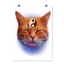 Meditation Zen Cat Yin Yang Matte/Glossy Poster A0 A1 A2 A3 A4 | Wellcoda - £6.36 GBP+