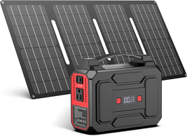 146Wh Portable Power Bank with AC Outlet &amp; 40W Foldable Solar Panel, Portable La - £268.83 GBP