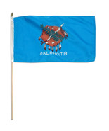 1 Dozen 12&quot;x18&quot; Oklahoma State Stick Flags 12x18in Handheld US State - $388.99 MXN