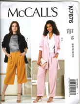 McCall's M7876 Misses 6 to 14 Pants and Jacket Uncut Sewing Pattern New - £12.37 GBP