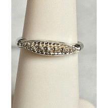 VINTAGE 14KT WHITE GOLD DIAMOND RING BAND. SIZE 4 SKY - $280.95
