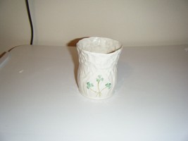 Belleek Porcelain Ireland Shamrock Flowers Floral 3D Engravings Votive 3.5”#23 - £15.66 GBP