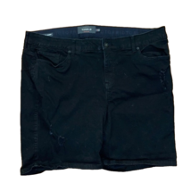 Torrid Premium Black Distressed Bombshell Skinny Denim Shorts Womens 24 - £14.94 GBP