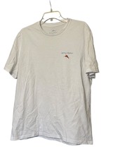Tommy Bahama Men T-Shirt White Large Pullover Short Sleeve Round Neck Su... - $12.86