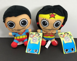 Superman &amp; Wonder Woman DC Comics Originals Plush Lot of 2 Toy Factory 7.5 inch  - £6.21 GBP