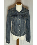 Levi Strauss &amp; Co Blue Denim Button Front Jean Jacket Sz Medium - £16.89 GBP