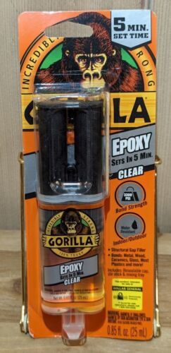 Primary image for Gorilla 2 Part Epoxy 5 Minute Set .85 Ounce Syringe Clear