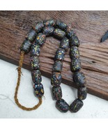 Vintage beautiful old venetian african style glass beads strand 15x20mmGift - $55.20