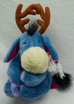 Walt Disney Winnie The Pooh Christmas Reindeer Eeyore 10&quot; Plush Stuffed Animal - £19.41 GBP