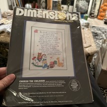1986 Dimensions Cherish The Children Counted Cross Stitch Kit 3603 Sealed - £9.73 GBP