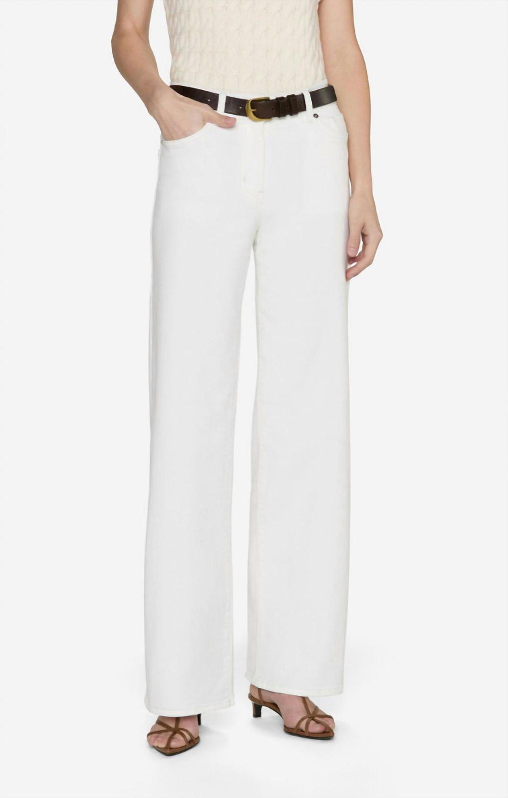 Frame Le Slim Palazzo High Rise Flared Wide-Leg Jean New White - $181.00