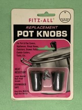 Fitz-All TOPS Replacement POT KNOBS 2ct Black Appliances Heat Resistant W/screws - £9.67 GBP