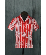 Vintage Hawaiian Shirt - Red and White Bamboo Pattern - Men&#39;s Small - $911.57 MXN