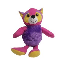 Kellytoy Raccoon Plush Purple Yellow Pink Stuffed Animal Toy Happy Colorful - £9.14 GBP