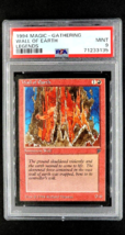 1994 MtG Magic The Gathering Legends Wall of Earth Red Vintage Card PSA 9 Mint - £45.44 GBP