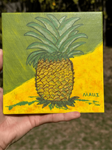 Handmade in Maui, Hawaii Pineapple Glazed Ceramic Tile Home Decor - £27.63 GBP
