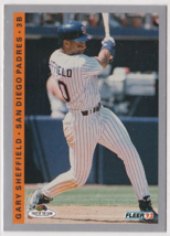 Gary Sheffield Padres Third Base 1993 Fleer &quot;Fruit of the Loom&quot; Card # 57 - £3.11 GBP