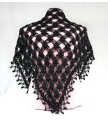 Handmade shawl. Openwork, crochet shawl. BL-1 - $60.00