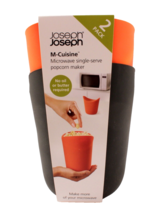 Joseph Joseph Silicone Black/Orange Microwave Popcorn Popper 2-Pack,  Bagless! - £9.61 GBP