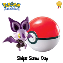 ✅Official TOMY Pokémon Noibat and Poké Ball Action Figure Set Carry Clip - NEW - £13.81 GBP