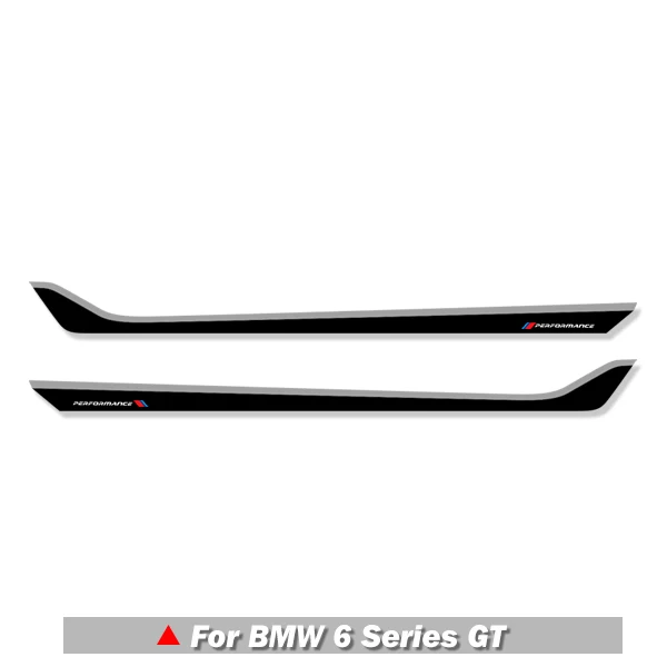 2pcs Black-Grey Car Body Door Side Stripes Skirt Vinyl Decal Stickers for  6 Ser - £170.97 GBP