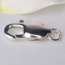 Solid 925 Sterling Silver Lobster Claw Clasp with Jump Ring (8-16mm) - $1.52+