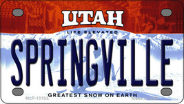 Springville Utah Novelty Mini Metal License Plate Tag - £11.71 GBP