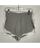 Daisy Fuentes Women’s Gray Stretch Waist White Stripe Athletic Shorts Sz... - $17.99