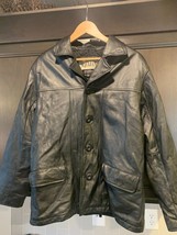 VINTAGE Wilsons Leather M. Julian Jacket Coat Motorcycle Biker Black Small - £68.72 GBP