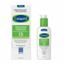 Cetaphil Daily Facial Moisturizer Sunscreen SPF 15 Fragrance Free 4 fl oz.. - £23.73 GBP