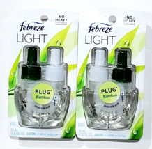 2 Packs Febreze Light No Heavy Parfums Plug Bamboo Scented oil refill - £20.59 GBP