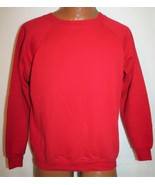 Vintage 80s HANES SPORT Blank Red Cotton Acrylic Raglan SWEATSHIRT M Vtg... - $462.30 MXN
