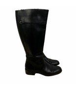 Corso Como Riding Boots Womens 8 Black Italian Leather Tall Knee Zipper - $67.90 CAD