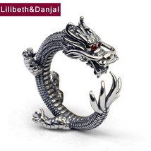 Dragon Ring 100% Real 925 Sterling Silver Fashion Jewelry For Men Women Thumb Bi - £25.45 GBP