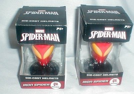 2 Helmets New Marvel Iron Spider-Man Die Cast With Display Exclusive Gift  - £10.21 GBP