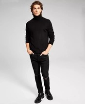 And Now This Men&#39;s Solid Turtleneck Sweater, BLACK, M - £11.03 GBP