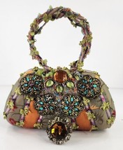 Mary Frances Purse Womens Green Floral Embellished Beaded Boho Vintage Bag - £142.43 GBP