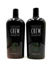 American Crew 3-In-1 Tea Tree Shampoo,Conditioner &amp; Body Wash 33.8 oz-Pa... - £47.33 GBP