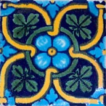 Mexican Tiles &quot;Light Blue Flower&quot; - £174.00 GBP