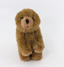 1992 K&amp;M International Tan Bear Plush Stuffed Animal 6&quot; Cute Vintage - £7.08 GBP