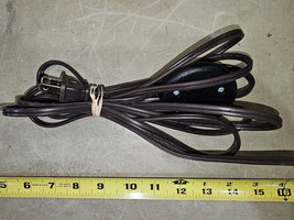 23QQ42 LAMP LEAD CORD, FOOT SWITCH, 10&#39; LONG, 18/2 WIRES, TESTS GOOD, VE... - £5.30 GBP